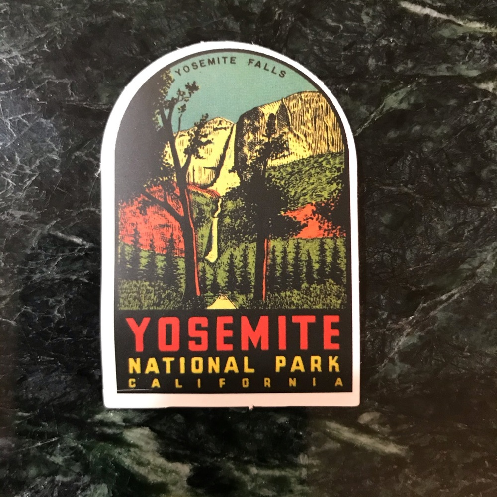 2/$8 Yosemite National Park Green Laptop Sticker